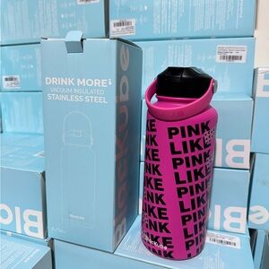 Blackube 32oz Insulated Water Bottle with Straw Lid, Stainless Steel Water